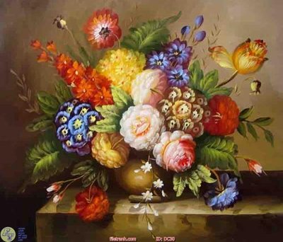 Tệp tin gốc Tranh treo bình hoa sơn dầu DC30 (dùng cho in) Tranh treo bình hoa sơn dầu DC30