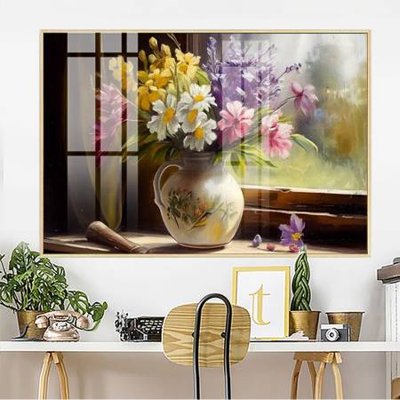 File tranh gốc File gốc in bộ tranh decor treo tường đẹp hoa 5d DC3030 chủ đề hiện đại