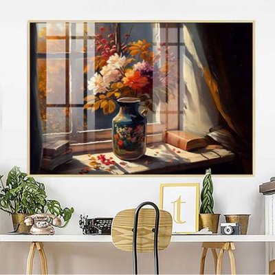 File in mica File gốc in bộ tranh decor treo tường đẹp hoa 5d DC3041 (ảnh gốc) đẹp