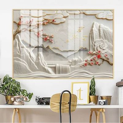 File gốc File gốc in bộ tranh decor treo tường đẹp hoa 5d DC3122 (in lụa) trang trí tường