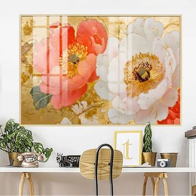 File gốc File gốc in bộ tranh decor treo tường đẹp hoa 5d DC3181 (in lụa) tranh mã đáo