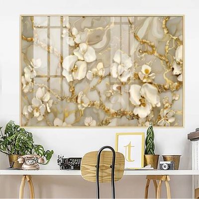 File gốc File gốc in bộ tranh decor treo tường đẹp hoa 5d DC3296 (in lụa) họa tiết 3D