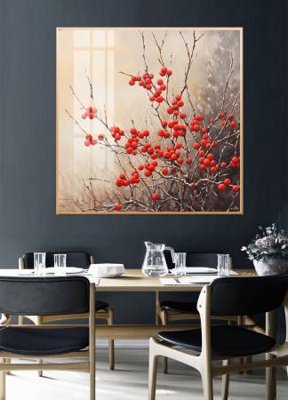 File tranh File gốc in bộ tranh decor treo tường đẹp hoa 5d DC3332 (bản gốc) in lụa dán tường