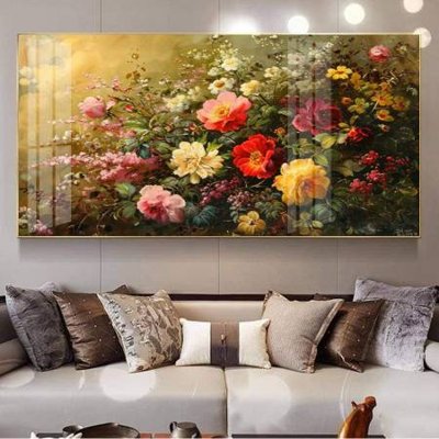 File tranh trang trí File gốc in bộ tranh decor treo tường đẹp hoa 5d DC3343 (tải file gốc)