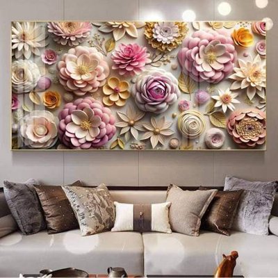 File gốc File gốc in bộ tranh decor treo tường đẹp hoa 5d DC3345 (in lụa) tranh phong thủy