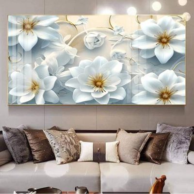 File tranh File gốc in bộ tranh decor treo tường đẹp hoa 5d DC3367 (gốc) in vải canvas
