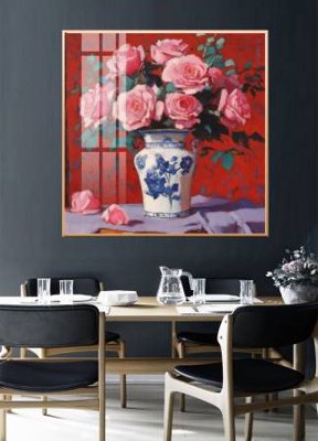 File in mica File gốc in bộ tranh decor treo tường đẹp hoa 5d DC3405 (bản gốc) sắc sảo