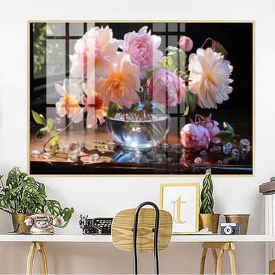 File gốc File gốc in bộ tranh decor treo tường đẹp hoa 5d DC3415 (trang trí) phòng ngủ