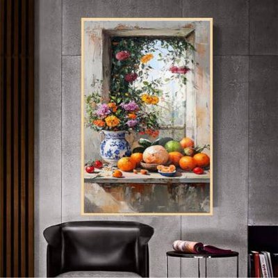 File in mica File gốc in bộ tranh decor treo tường đẹp hoa 5d DC3500 (bản gốc) làm vách ngăn