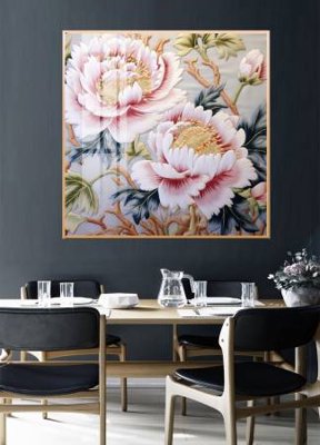 Download file gốc File gốc in bộ tranh decor treo tường đẹp hoa 5d DC3503 (in lụa) cao cấp