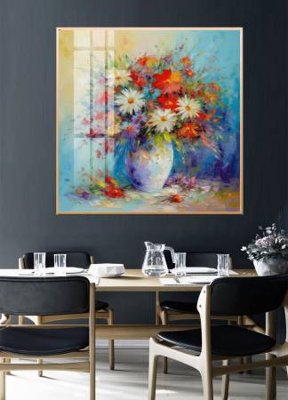 File tranh File gốc in bộ tranh decor treo tường đẹp hoa 5d DC3518 (file gốc) chủ đề phong thủy