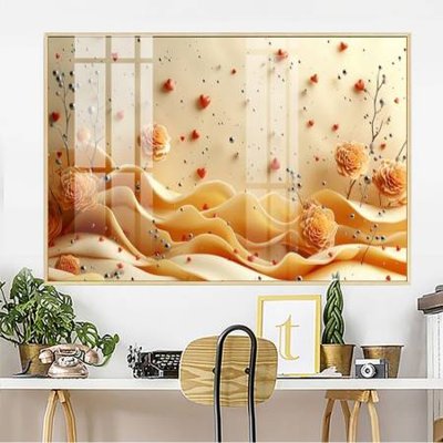 Ảnh gốc File gốc in bộ tranh decor treo tường đẹp hoa 5d DC3595 (độ nét cao) in tráng gương