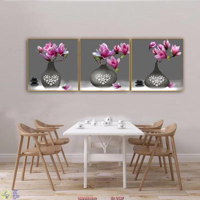 File gốc Tranh bộ 3 bình hoa lan DC37 (chuẩn CMYK) cho nhà in