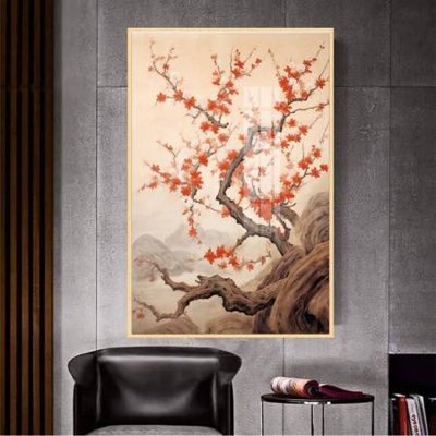 Hình ảnh file gốc in trần nhà File gốc in bộ tranh decor treo tường đẹp hoa 5d DC3747