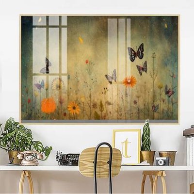 File tranh File gốc in bộ tranh decor treo tường đẹp hoa 5d DC3768 (bản gốc) in lụa 3D