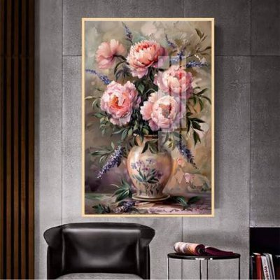 File ảnh File gốc in bộ tranh decor treo tường đẹp hoa 5d DC3825 (gốc) in PP, decal