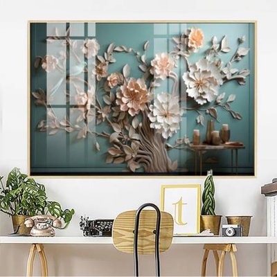 File gốc in ấn File gốc in bộ tranh decor treo tường đẹp hoa 5d DC3945 chuẩn màu CMYK