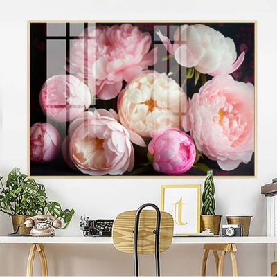 File tranh File gốc in bộ tranh decor treo tường đẹp hoa 5d DC3976 (bản gốc) trang trí văn phòng
