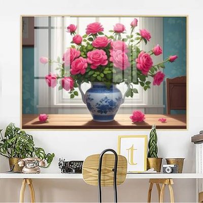 Download file File gốc in bộ tranh decor treo tường đẹp hoa 5d DC4036 (chuẩn in) chất lượng cao