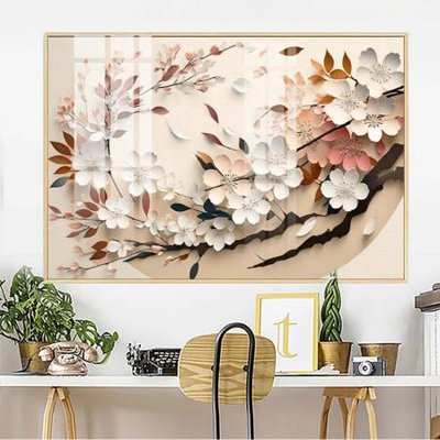 File tranh gốc PSD File gốc in bộ tranh decor treo tường đẹp hoa 5d DC4223 còn nguyên layer