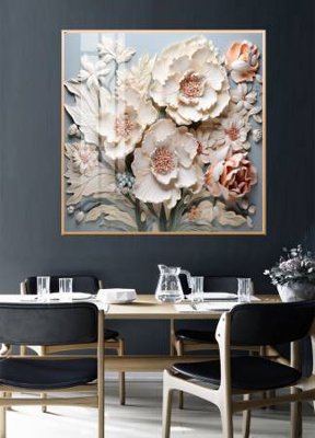 File tranh File gốc in bộ tranh decor treo tường đẹp hoa 5d DC4228 (gốc) in backlit film