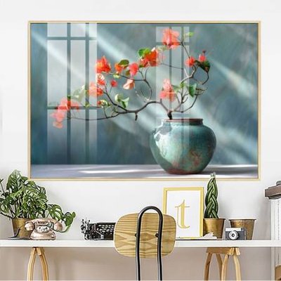 Ảnh gốc File gốc in bộ tranh decor treo tường đẹp hoa 5d DC4315 (độ nét cao) in tráng gương