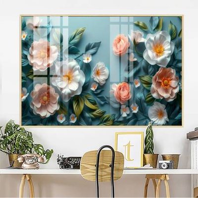 File gốc File gốc in bộ tranh decor treo tường đẹp hoa 5d DC4341 (cho in 3D) độc đáo
