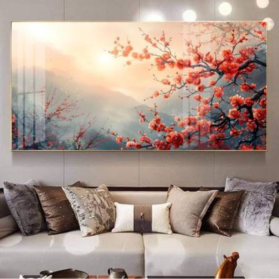 File tranh File gốc in bộ tranh decor treo tường đẹp hoa 5d DC4349 (gốc) in film