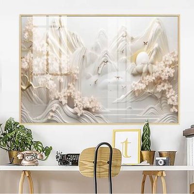 File gốc File gốc in bộ tranh decor treo tường đẹp hoa 5d DC4391 (in lụa) tranh mã đáo