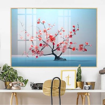 File gốc File gốc in bộ tranh decor treo tường đẹp hoa 5d DC4412 (in tráng gương) ốp tường