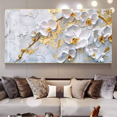 File tranh File gốc in bộ tranh decor treo tường đẹp hoa 5d DC4465 (gốc) chủ đề trừu tượng