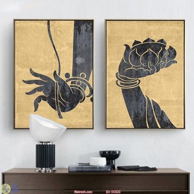 File gốc Tranh treo hiện đại DC523 (in lụa) tranh thuận buồm