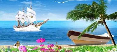 Tải file gốc Tranh thuyền và biểnDC93 (in bạt) quảng cáo