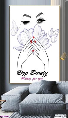 File gốc Tranh trang trí đông y dưỡng sinh spa môi mi DY1002 (PNG) chất lượng cao