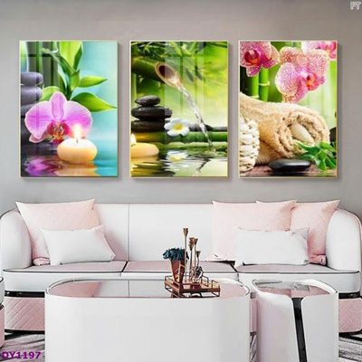 File tranh Tranh trang trí đông y dưỡng sinh spa môi mi DY1197 (gốc) chủ đề thiên nhiên