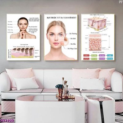 File tranh Tranh trang trí đông y dưỡng sinh spa môi mi DY1223 (bản gốc) in canvas