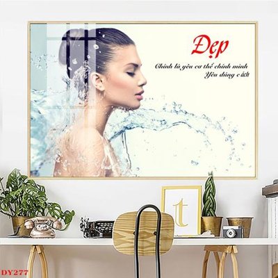 File tranh gốc Tranh trang trí đông y spa môi mi DY277 (bản đẹp) độc quyền