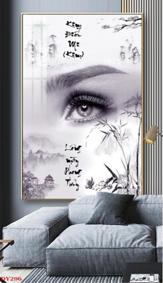 File tranh in trần 3D Tranh trang trí đông y spa môi mi DY296 (ảnh gốc)