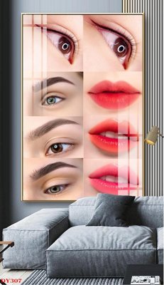 File gốc Tranh trang trí đông y spa môi mi DY307 (in mica) trang trí