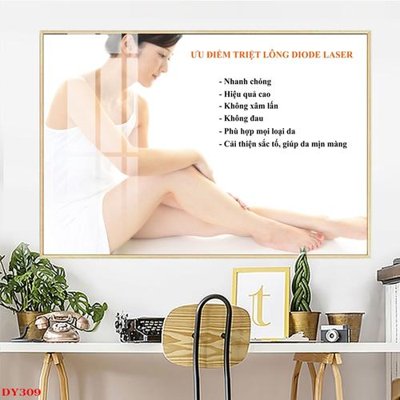 File in lụa Tranh trang trí đông y spa môi mi DY309 (tân cổ điển) Tranh trang trí đông y spa môi mi DY309