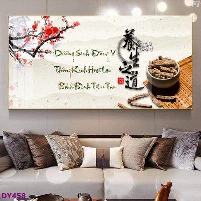 Tải file Tranh trang trí đông y dưỡng sinh spa môi mi DY458 (gốc) chủ đề tâm linh