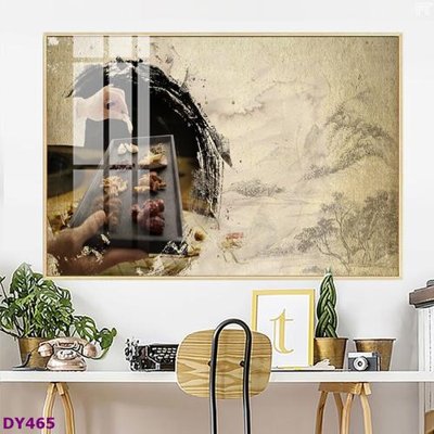 File gốc Tranh trang trí đông y dưỡng sinh spa môi mi DY465 (in mica) cắt laser