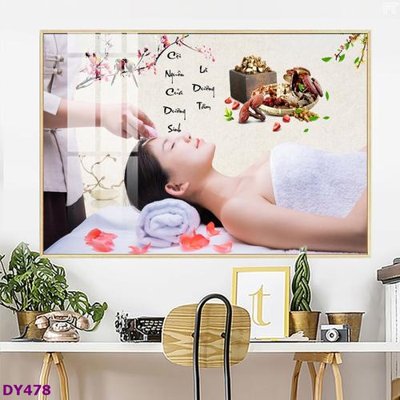 File gốc Tranh trang trí đông y dưỡng sinh spa môi mi DY478 (in 3D) nghệ thuật