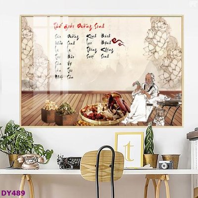 File in ấn cao cấp Tranh trang trí đông y dưỡng sinh spa môi mi DY489 (file gốc)