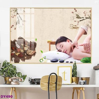 Tải về hình ảnh gốc Tranh trang trí đông y dưỡng sinh spa môi mi DY490 sắc nét
