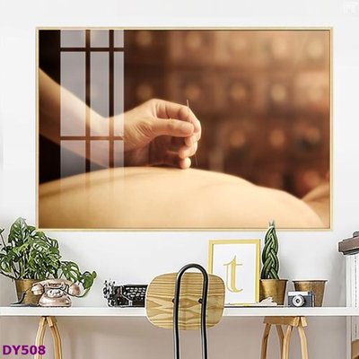 Ảnh gốc file in lụa Tranh trang trí đông y dưỡng sinh spa môi mi DY508 chi tiết