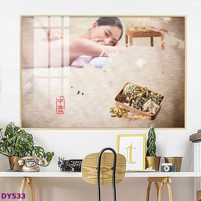 File PSD Tranh trang trí đông y dưỡng sinh spa môi mi DY533 (nguyên gốc) chất lượng cao