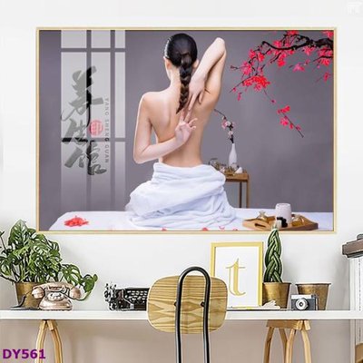 Download file gốc Tranh trang trí đông y dưỡng sinh spa môi mi DY561 (in mica) trang trí