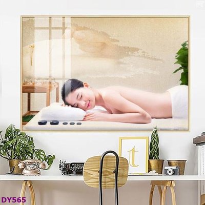 File gốc Tranh trang trí đông y dưỡng sinh spa môi mi DY565 (in lụa) tranh thuận buồm