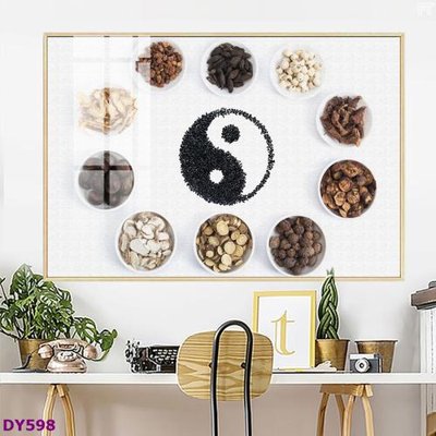 Tải file Tranh trang trí đông y dưỡng sinh spa môi mi DY598 (gốc) làm tranh treo tường